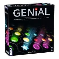 Juego de mesa Genial Devir en su caja, listo para jugar