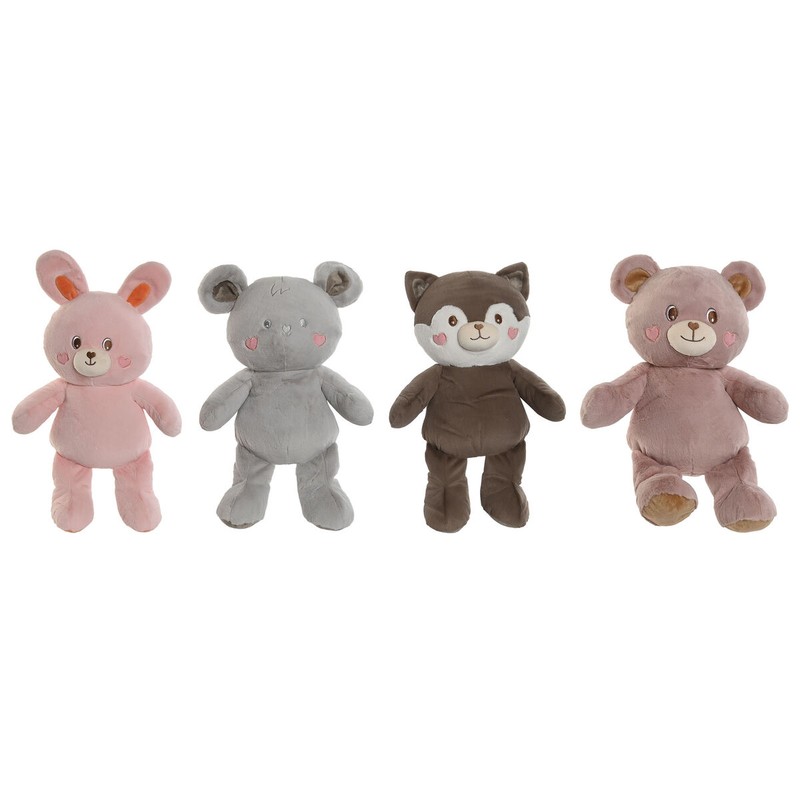 Peluches animales niños Home ESPRIT set de 4 unidades