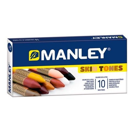 Ceras de colores Manley para manualidades niños, set de 10 unidades
