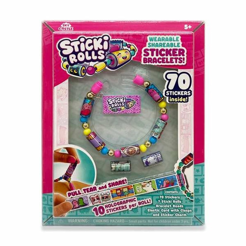 Kit de manualidades niños Famosa Sticki Rolls para crear pulseras