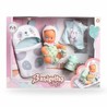 Muñeco Bebé Barriguitas Soft con su vestidito verde, ideal para abrazar