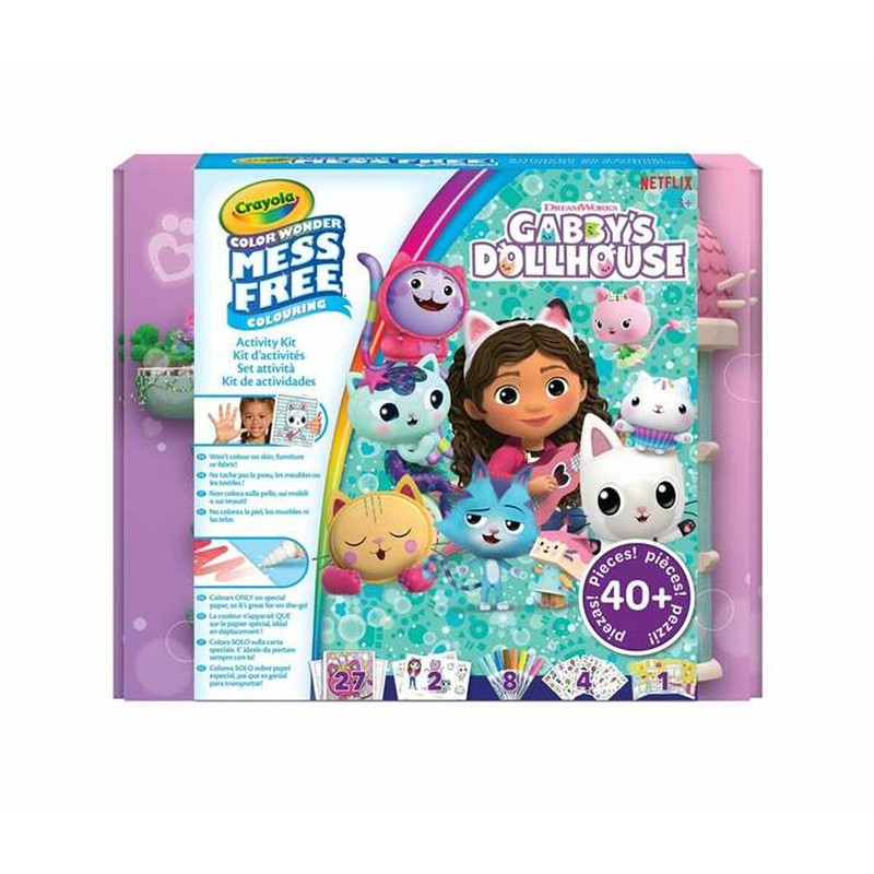 Manualidades niños: Juego Pinta y Colorea Gabby's Dollhouse con accesorios