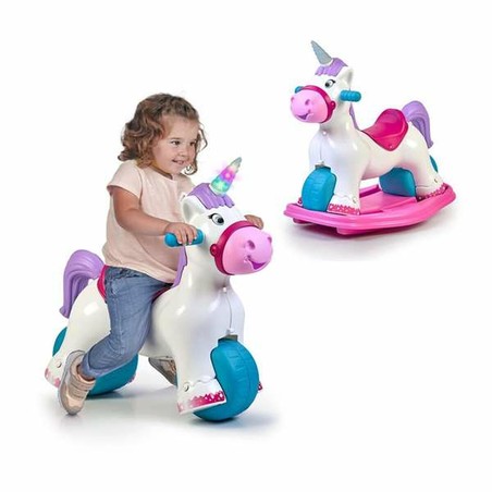 Unicornio balancín interactivo Feber para desarrollo infantil