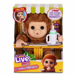 Mascota Interactiva My Baby Monkey con chupete en brazos de un niño