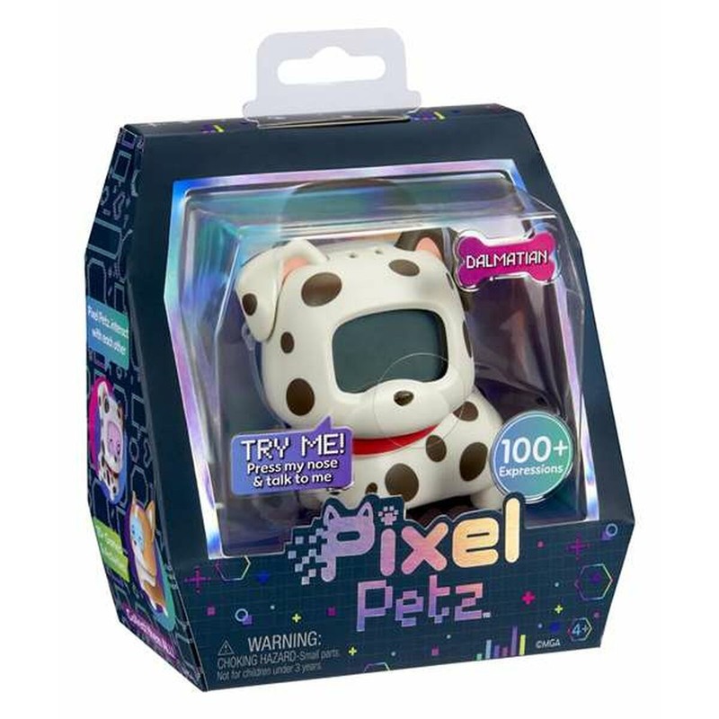Mascota electrónica infantil Pixel Petz mostrando pantalla de juego