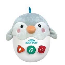 Peluche musical pingüino con luz y sonido para bebés