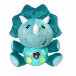 Peluche musical dinosaurio con luz y sonido para bebés