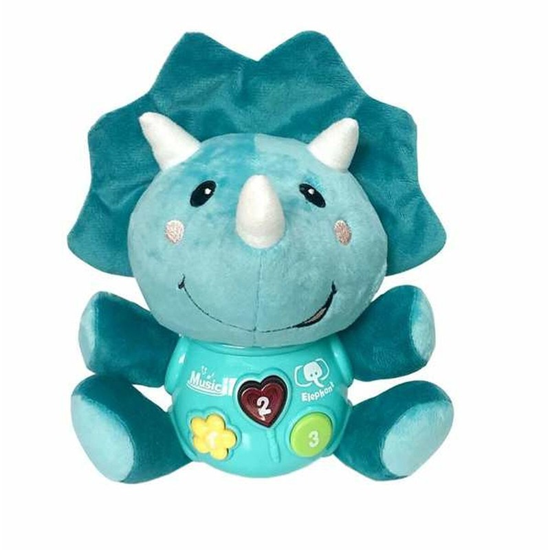 Peluche musical dinosaurio con luz y sonido para bebés