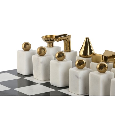 Set ajedrez premium de diseño, tablero de granito y piezas de acero