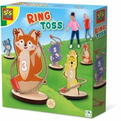 Juego educativo niños SES Creative Ring Toss de madera para exterior.