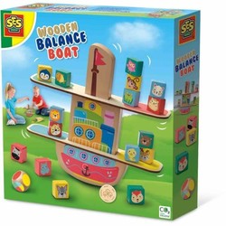 Juguetes construcción niños: barco de equilibrio de madera SES Creative