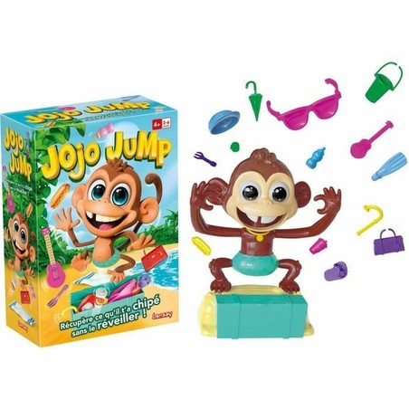Niños jugando a un juego de mesa familiar Lansay con sonrisas.