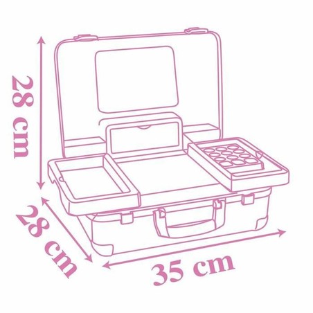 Maleta portátil de maquillaje Smoby con 13 accesorios. [bloques construcción infantiles]
