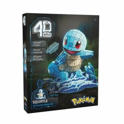 Puzzle 3D Pokémon Squirtle en caja, listo para montar