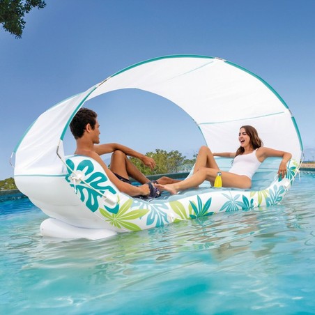 Colchoneta hinchable con diseño ergonómico Intex para relax