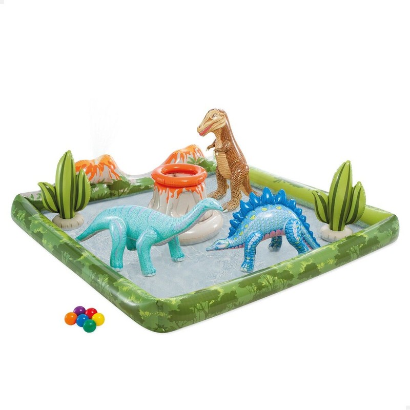 Gran aspersor Intex en jardín para actividades veraniegas