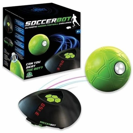 Robot Entrenador Fútbol Niños Smart Ball Soccer Bot en acción con un niño.