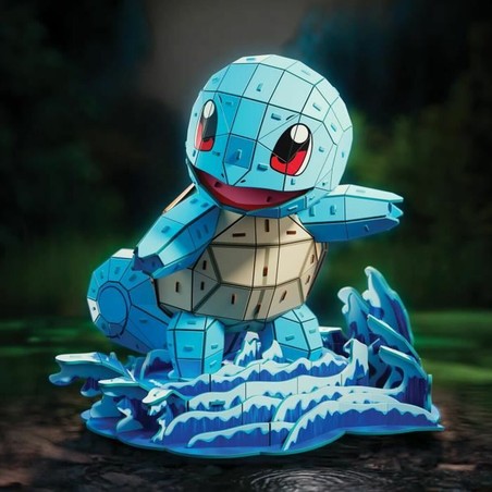 Vista lateral del puzzle 3D Pokémon Squirtle
