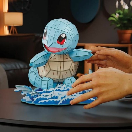Todas las piezas del puzzle Squirtle antes de ensamblar