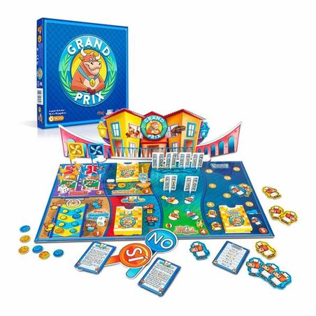 Juego de mesa familiar Grand Prix, tablero y piezas