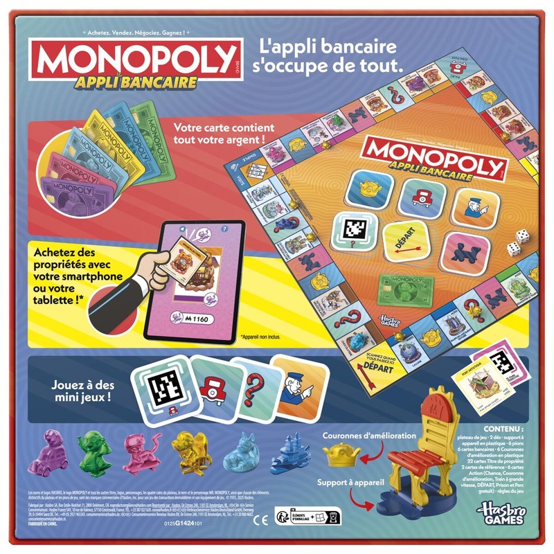 Monopoly moderno con gestión bancaria digital para toda la familia
