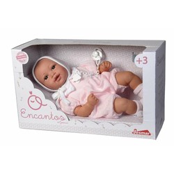 Muñeca Reborn Lucía Jesmar de 48 cm en su cunita, con expresión dulce. 2