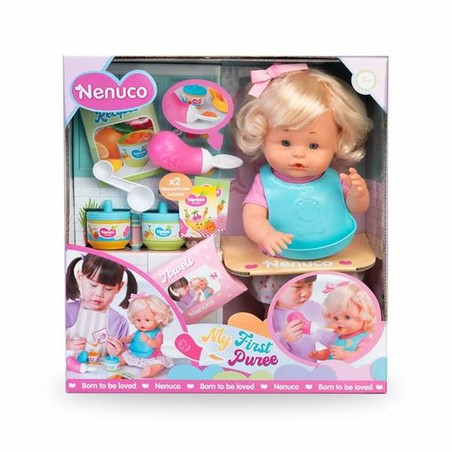 Muñeca Nenuco bebé 35 cm con accesorios para juego interactivo