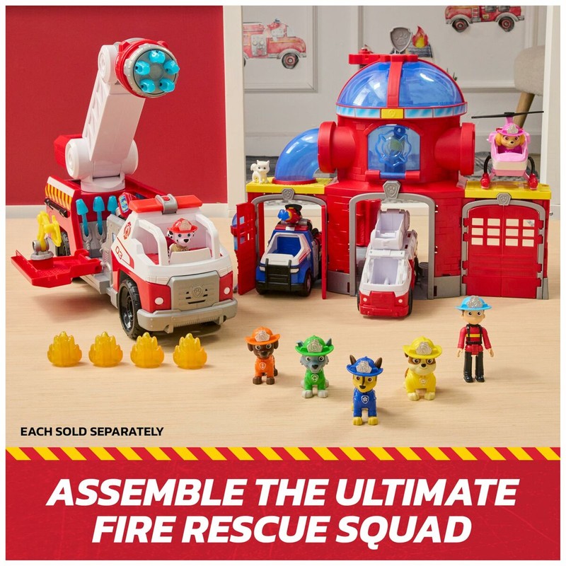 Accesorios de rescate del set de bomberos infantil: lanzador y proyectiles