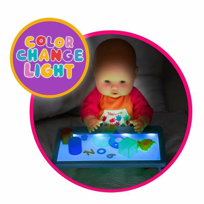 Detalle de la muñeca Nenuco Smart School y sus accesorios educativos