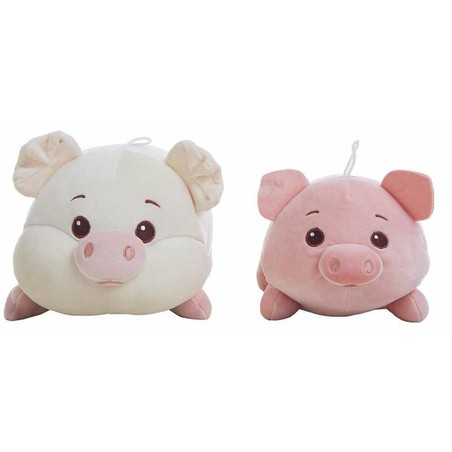 Juguete peluche bebé blanco y rosa para abrazar