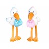 Peluche cigüeña gigante de 107 cm, ideal para el juego y la imaginación infantil, compatible con juguetes construcción niños.