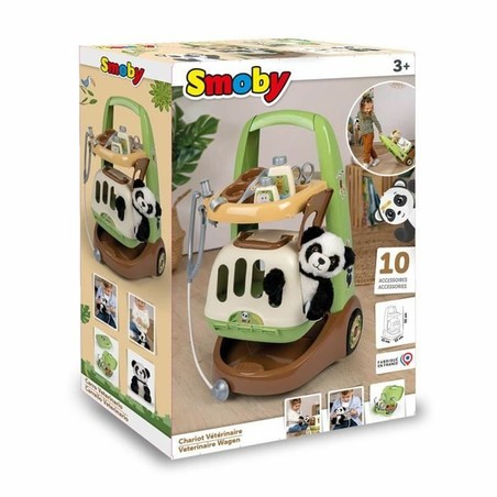 Bloques construcción infantiles Smoby Carro Veterinario con panda