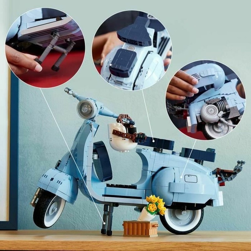 Diseño italiano icónico: moto clásica Lego para armar