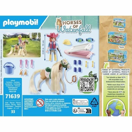 Juguete Playmobil infantil: Ellie montando a caballo