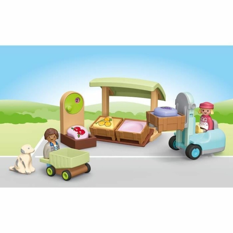 Playmobil Junior Puesto de Mercado para niños de 1 año y más