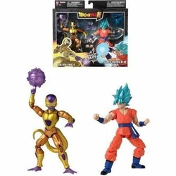Figuras acción Dragon Ball Super Golden Frieza y Super Saiyan Blue Goku listos para el combate
