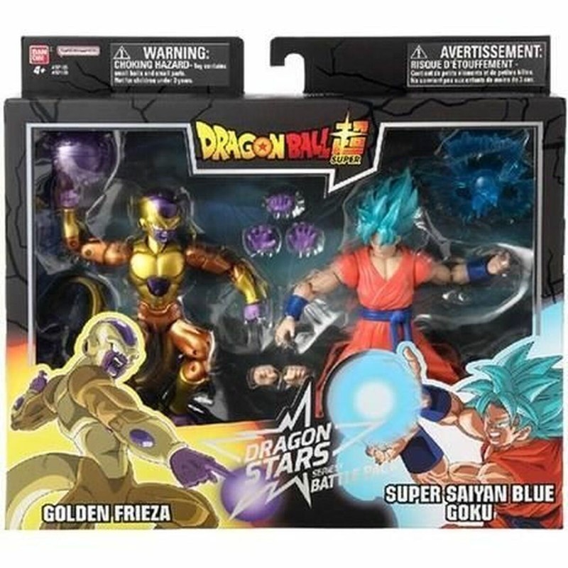 Muñecos Dragon Ball Super de 17cm con accesorios, mostrando detalles de articulación