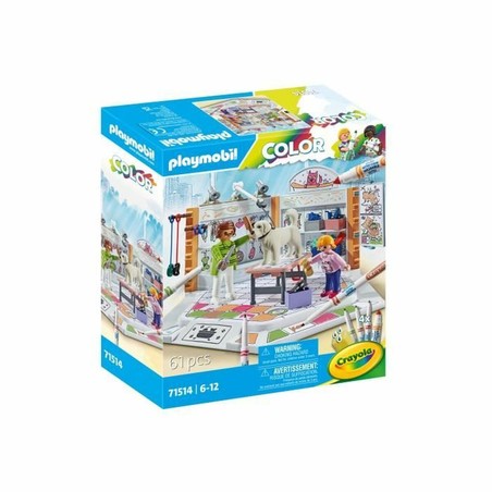 Playset Playmobil Salón Peluquería Grooming Salon 71514 con figuras y accesorios