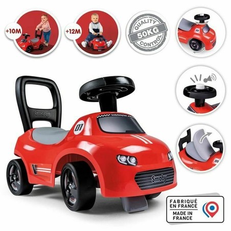 Correpasillos bebé evolutivo Smoby rojo y negro