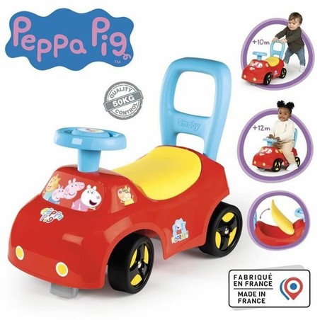 Smoby Peppa Pig juguete resistente, detalle de ruedas y asiento