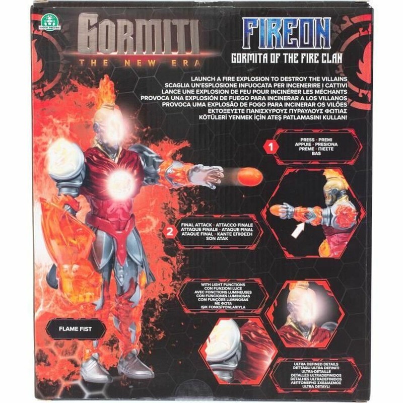 Muñeco articulado infantil Gormiti Fireon, ideal para +4 años
