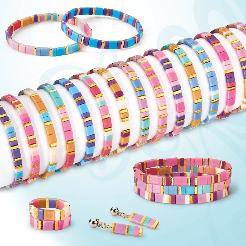 Set de bisutería para niñas con abalorios y accesorios para pulseras