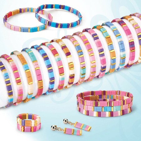 Set de bisutería para niñas con abalorios y accesorios para pulseras