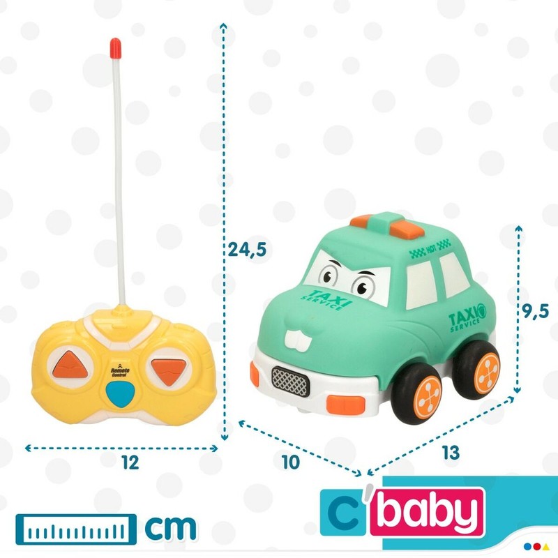 Coche teledirigido verde para niños de 2 años con mando