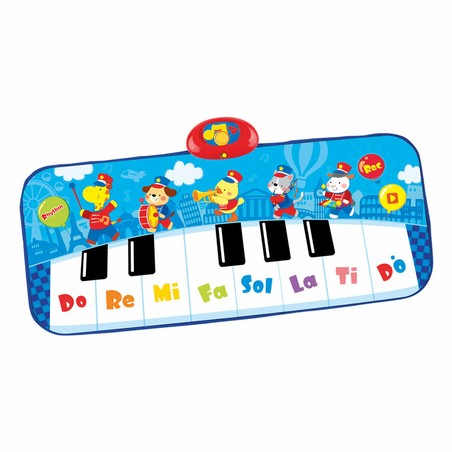 Niño jugando con el piano de suelo Winfun con animales