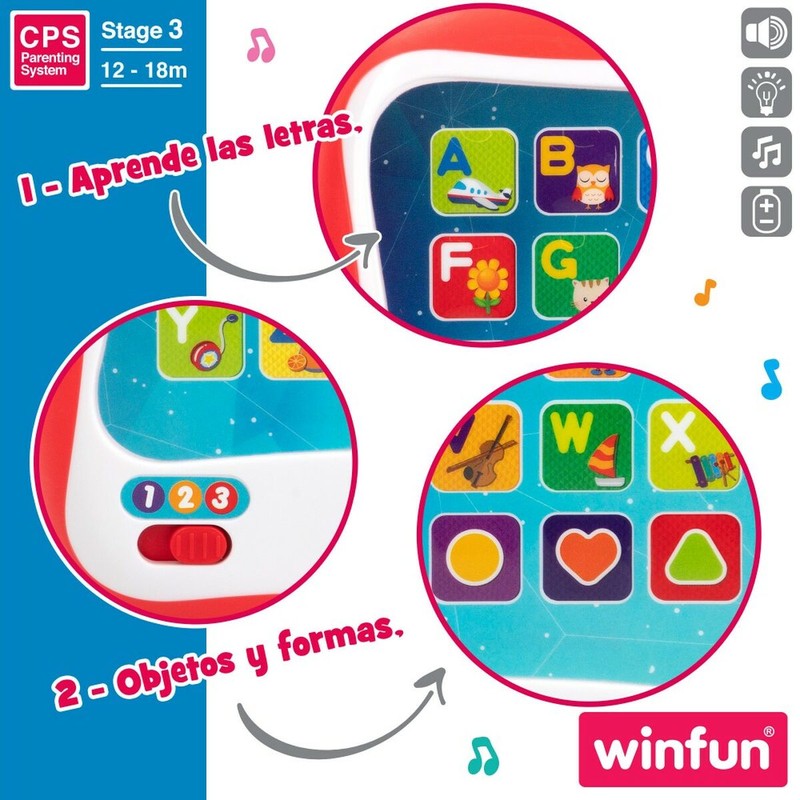 Juguete interactivo 12 meses Winfun con sonidos y luces