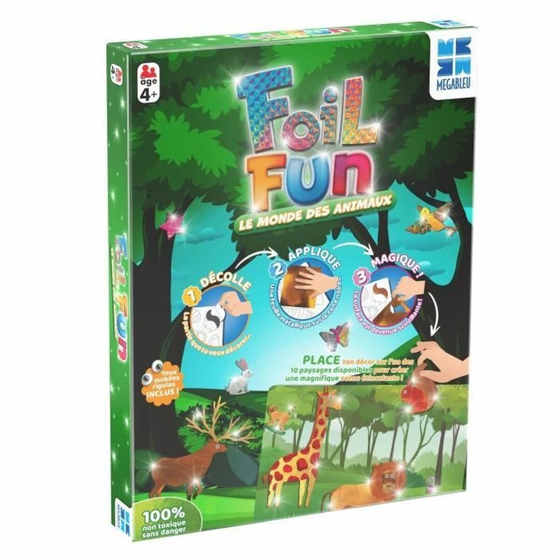 Manualidades niños kit Foil Fun Animales Megableu