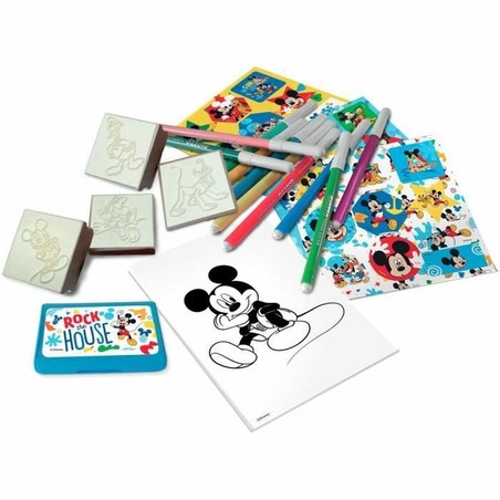 Kit manualidades infantil con sellos de Mickey y tinta lavable