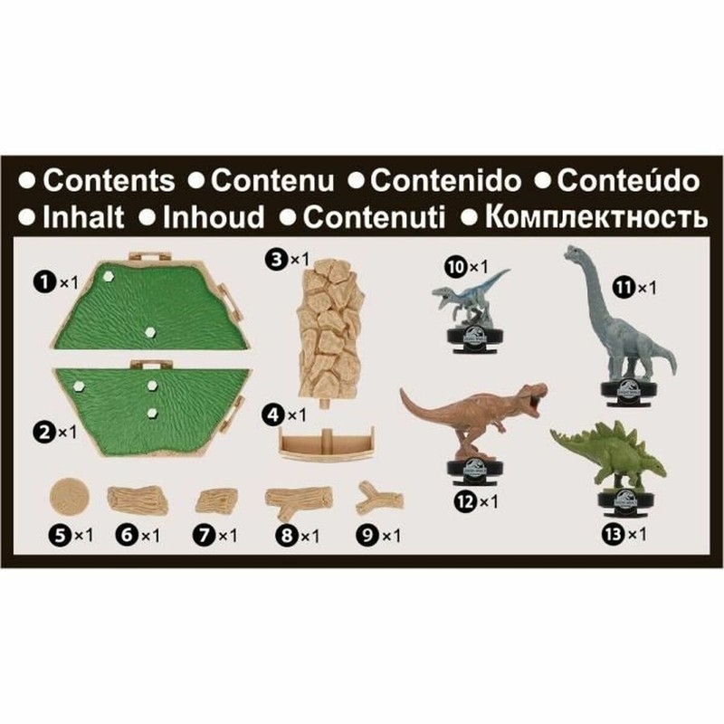 Componentes del juego mesa 4 años Jurassic World Island Quake