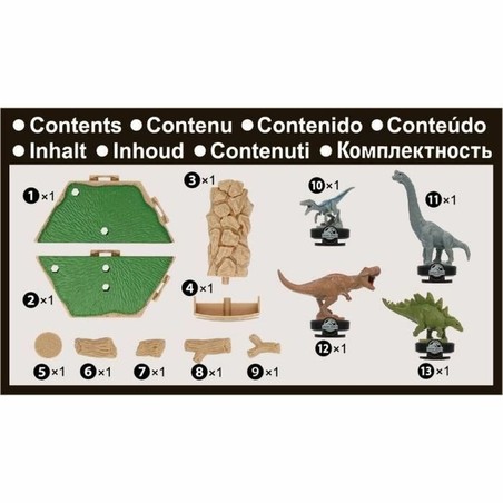 Componentes del juego mesa 4 años Jurassic World Island Quake